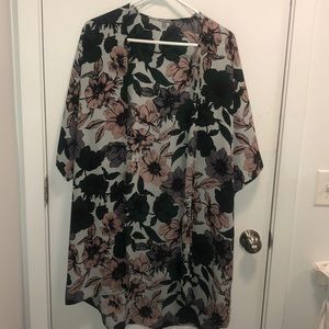 FLORAL thin kimono